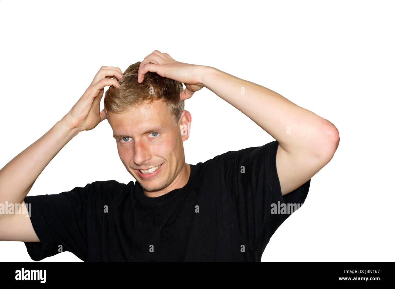 Läuse? - Zum Haare raufen Stock Photo