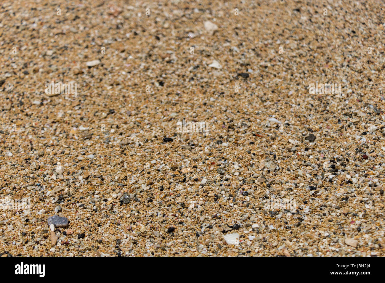 Sand Kies am meer als Nahaufnahme als Hintergrund Stock Photo