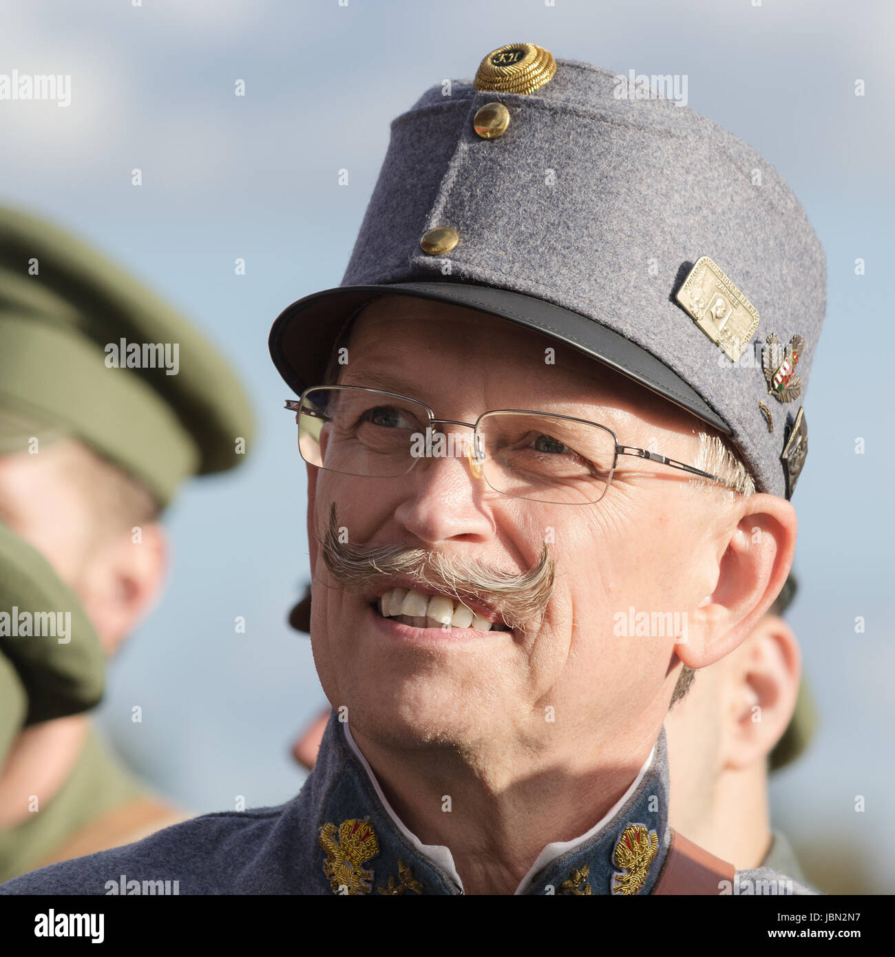 Historical festival of the First World war in Moscow, October 1, 2016. Soldiers of the Austro-Hungarian army of the army. Stock Photo