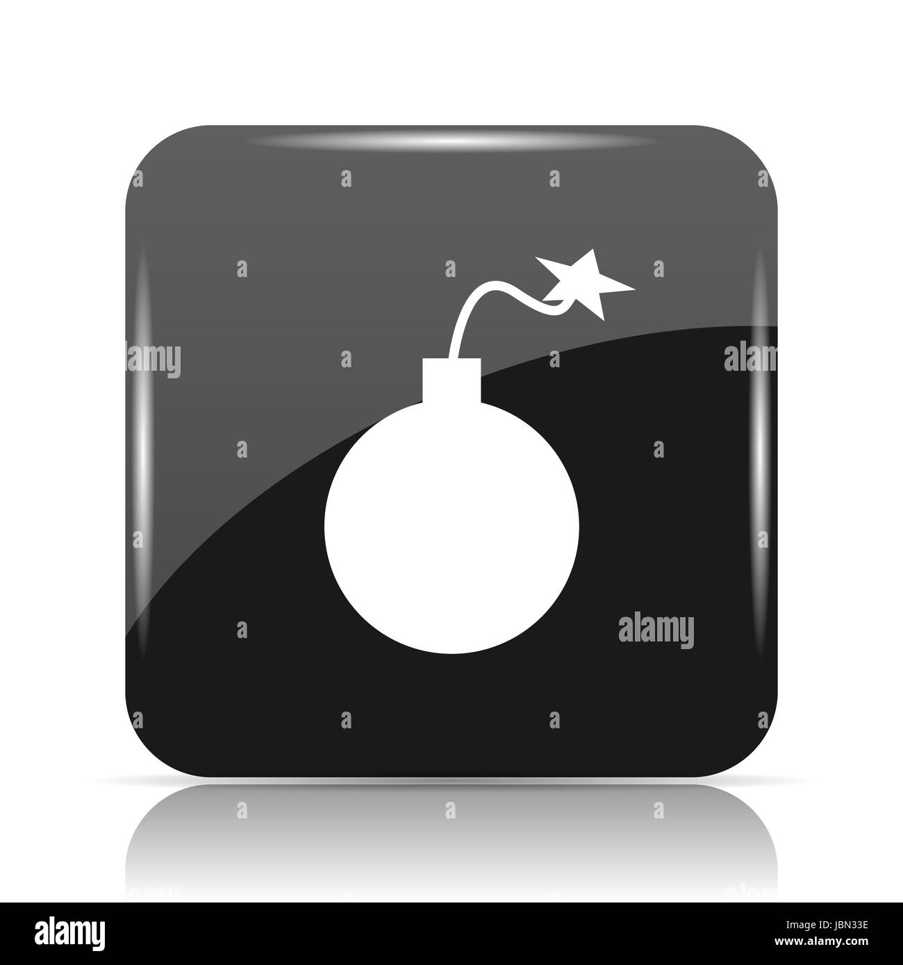 Bomb icon. Internet button on white background Stock Photo - Alamy