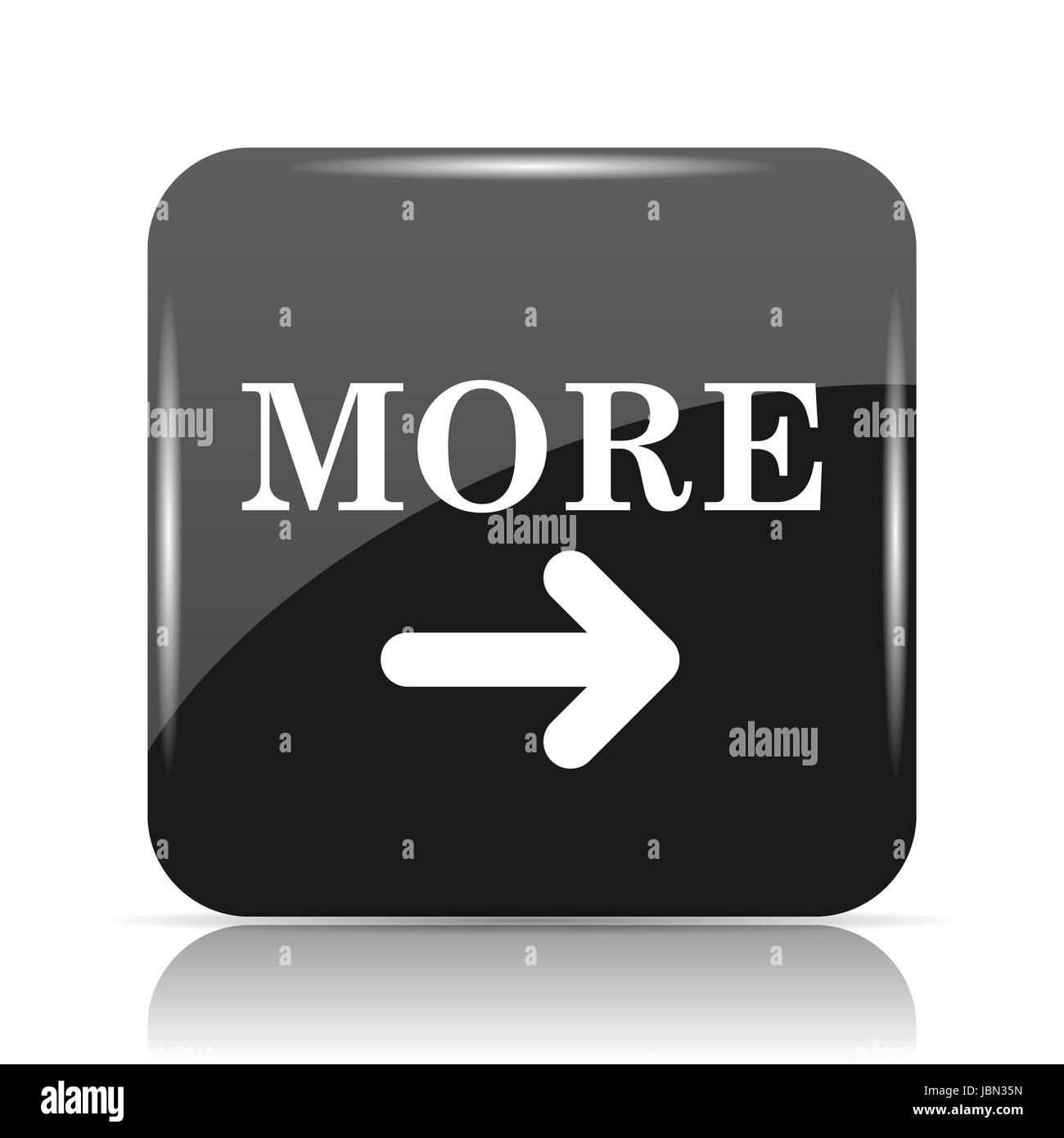 More icon. Internet button on white background Stock Photo - Alamy
