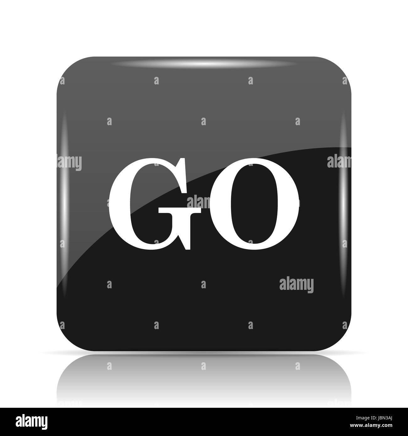 GO icon. Internet button on white background Stock Photo - Alamy