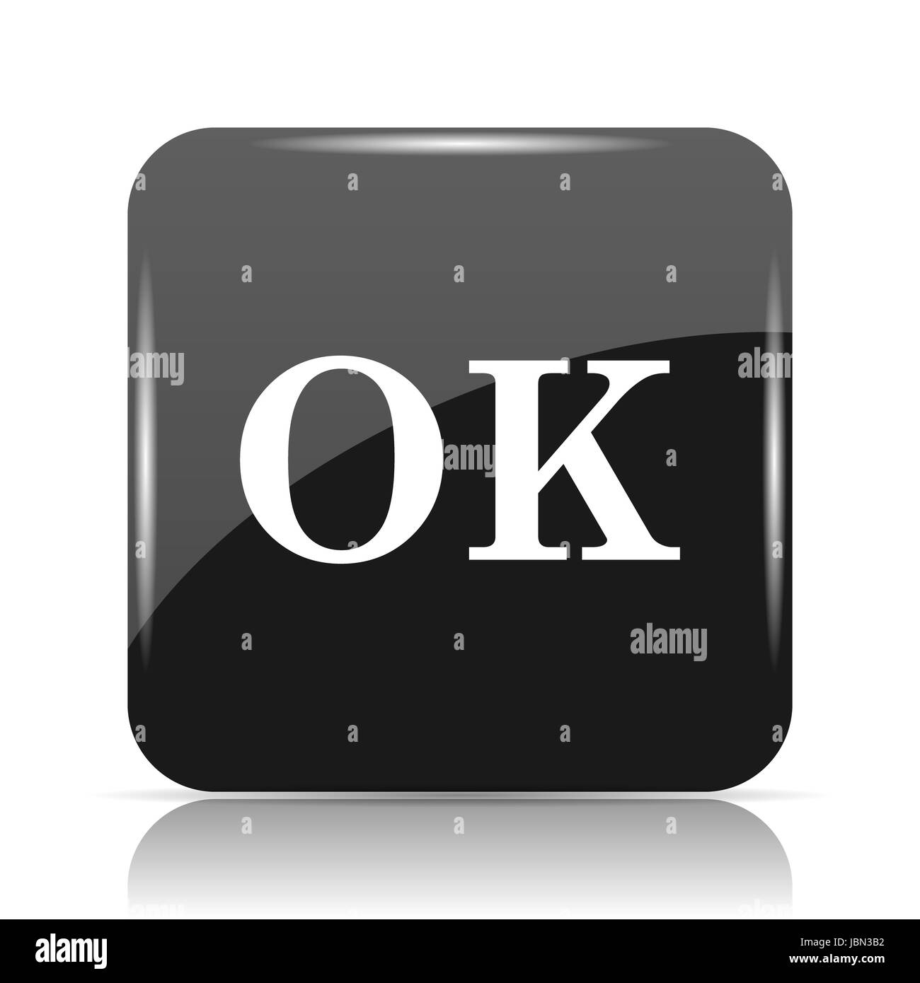 OK icon. Internet button on white background Stock Photo - Alamy