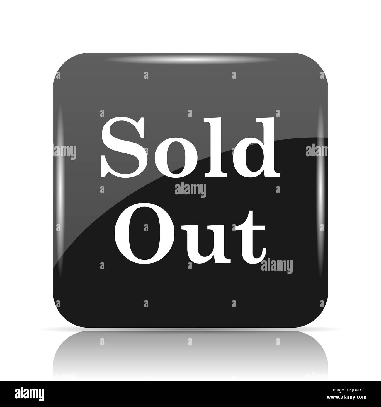 Sold out icon. Internet button on white background. Stock Photo