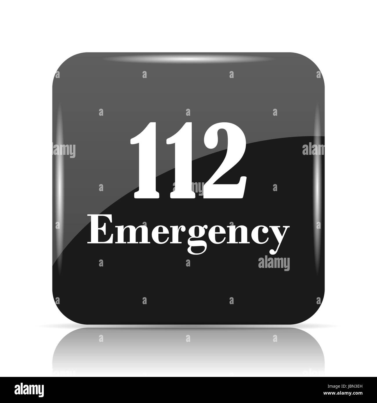 112 Emergency icon. Internet button on white background Stock Photo - Alamy