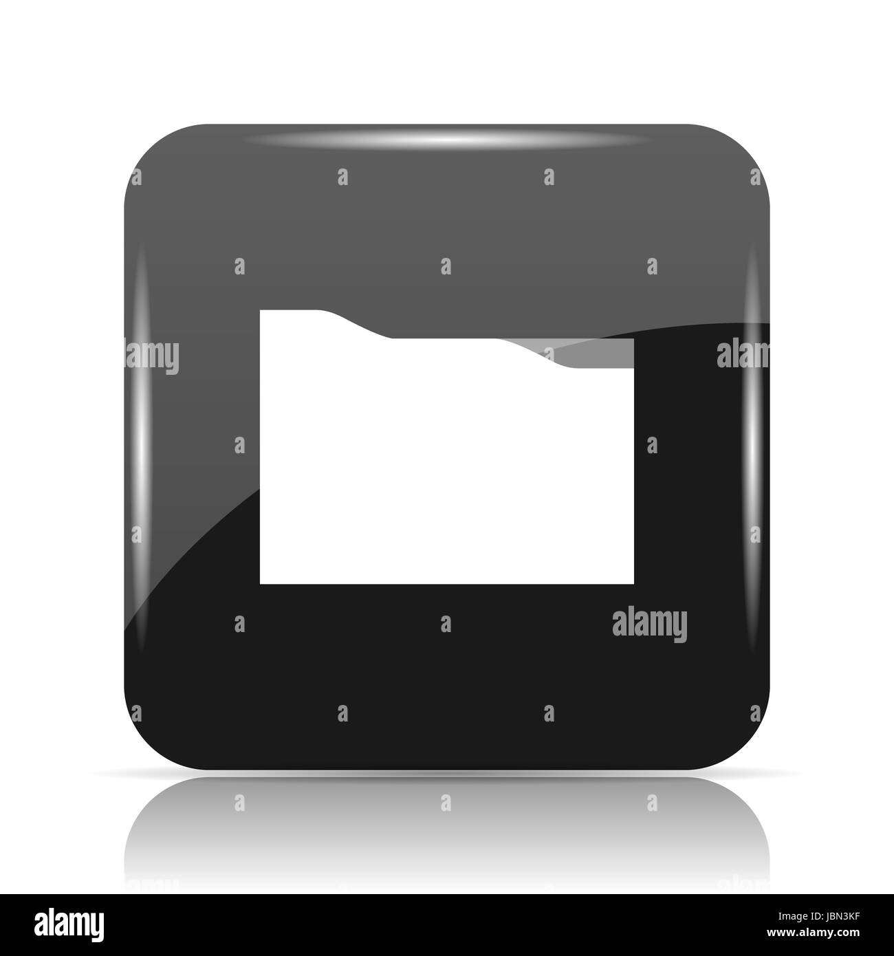Folder icon. Internet button on white background Stock Photo - Alamy