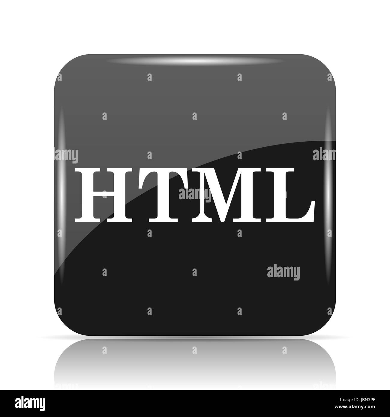 HTML icon. Internet button on white background Stock Photo - Alamy
