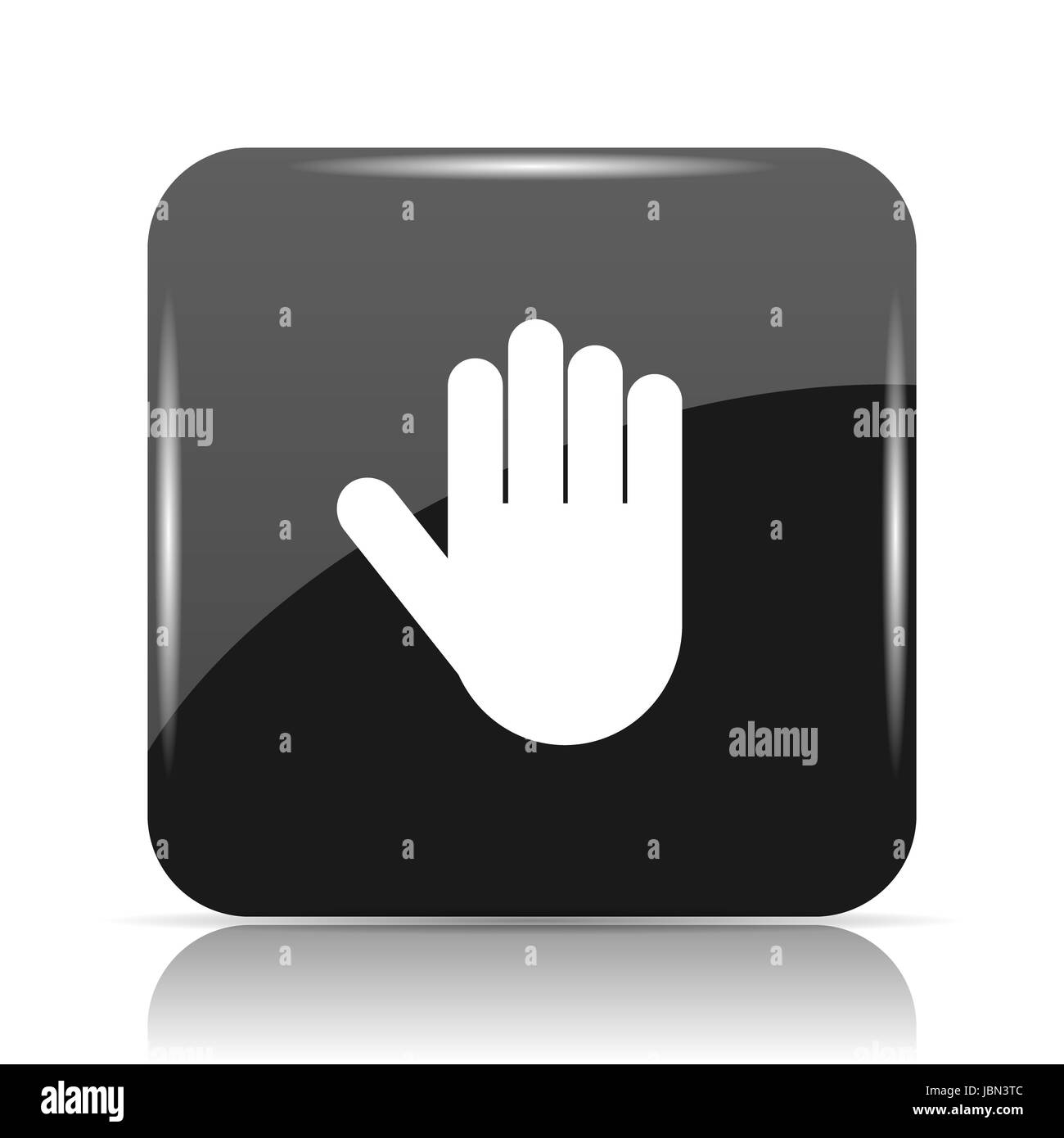 Stop icon. Internet button on white background Stock Photo - Alamy