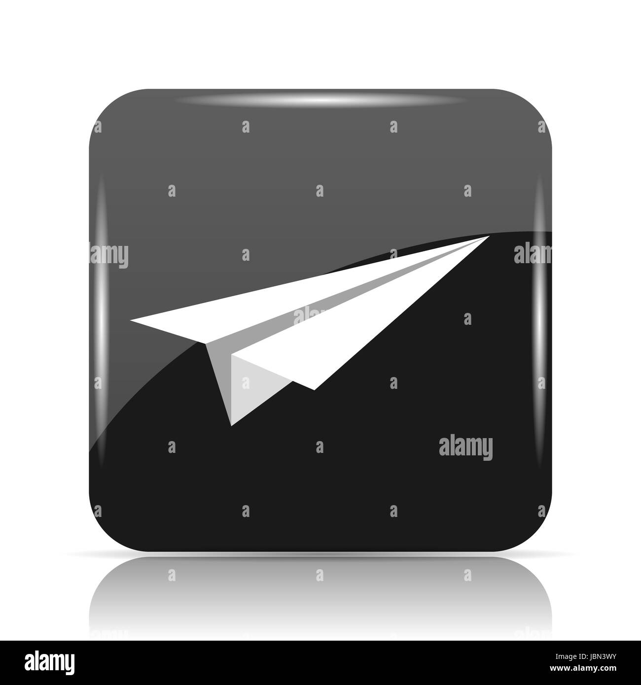 Paper plane icon. Internet button on white background Stock Photo - Alamy