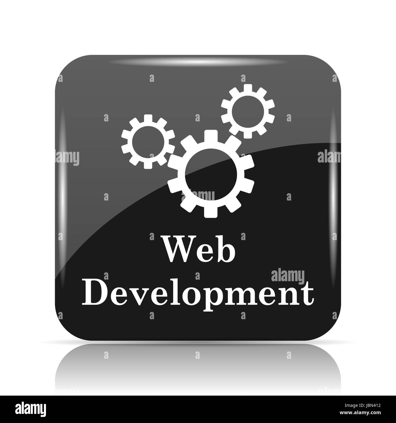 Web development icon. Internet button on white background Stock Photo ...