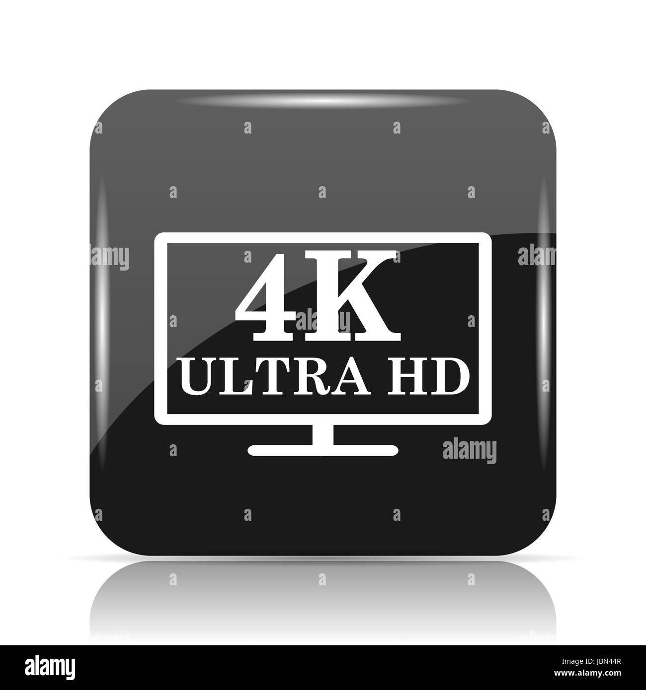 4K ultra HD icon. Internet button on white background. Stock Photo