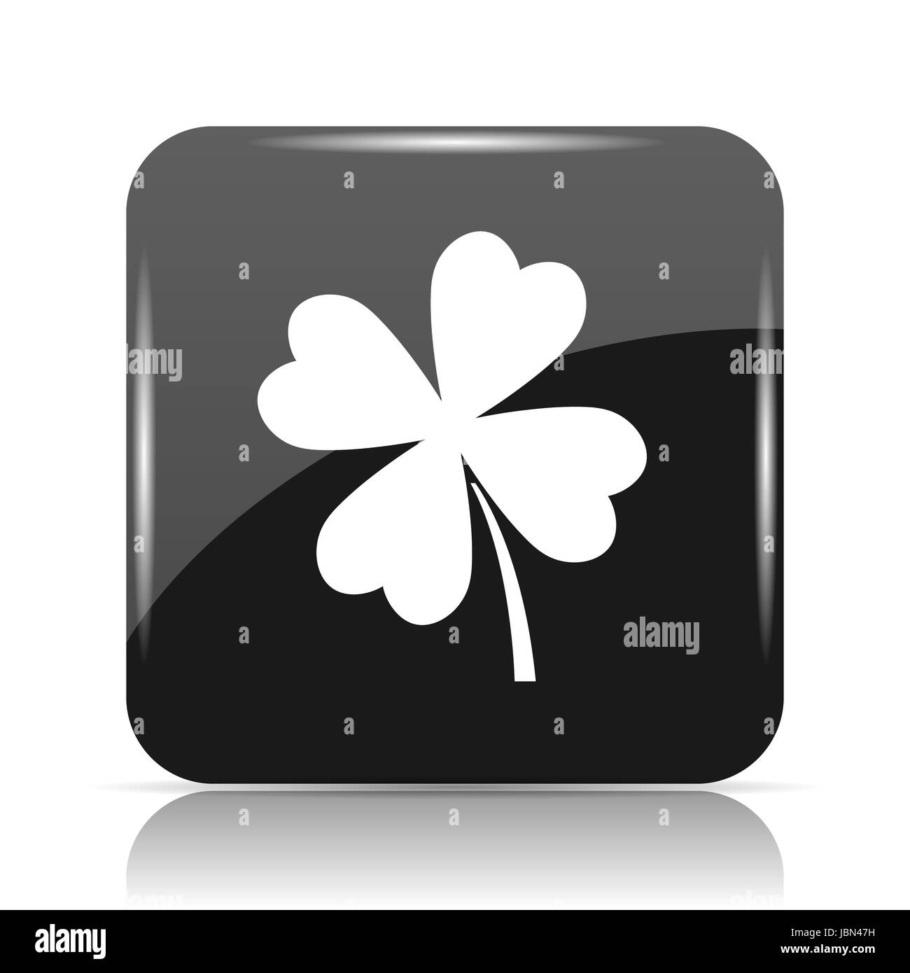 Clover icon. Internet button on white background Stock Photo - Alamy