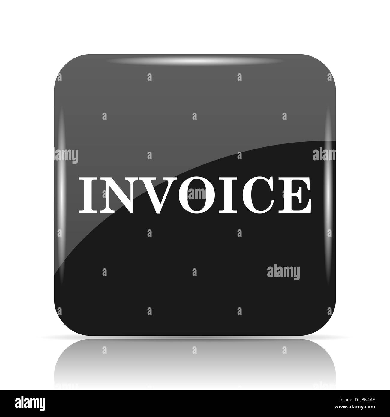 Invoice icon. Internet button on white background. Stock Photo