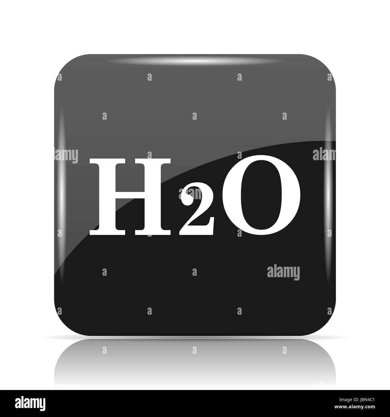 H2O icon. Internet button on white background. Stock Photo