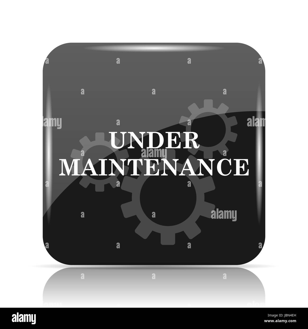 Under maintenance icon. Internet button on white background. Stock Photo