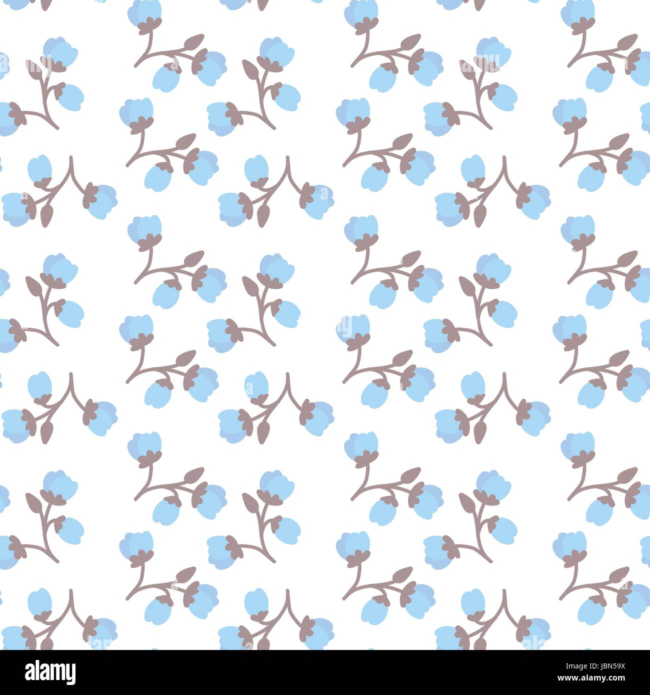 Colorful Flowers On White Background Seamless Pattern Stock Vector ...