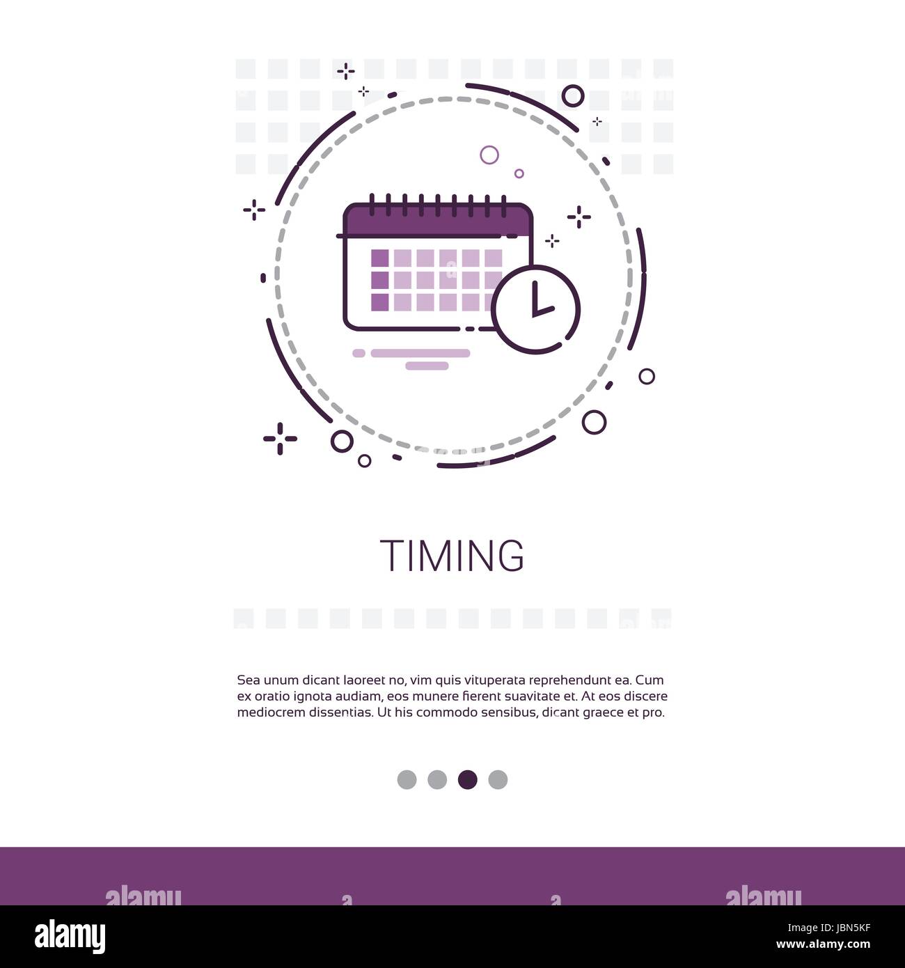Time Management Timing Events  Banner With Copy Space Stock Vector