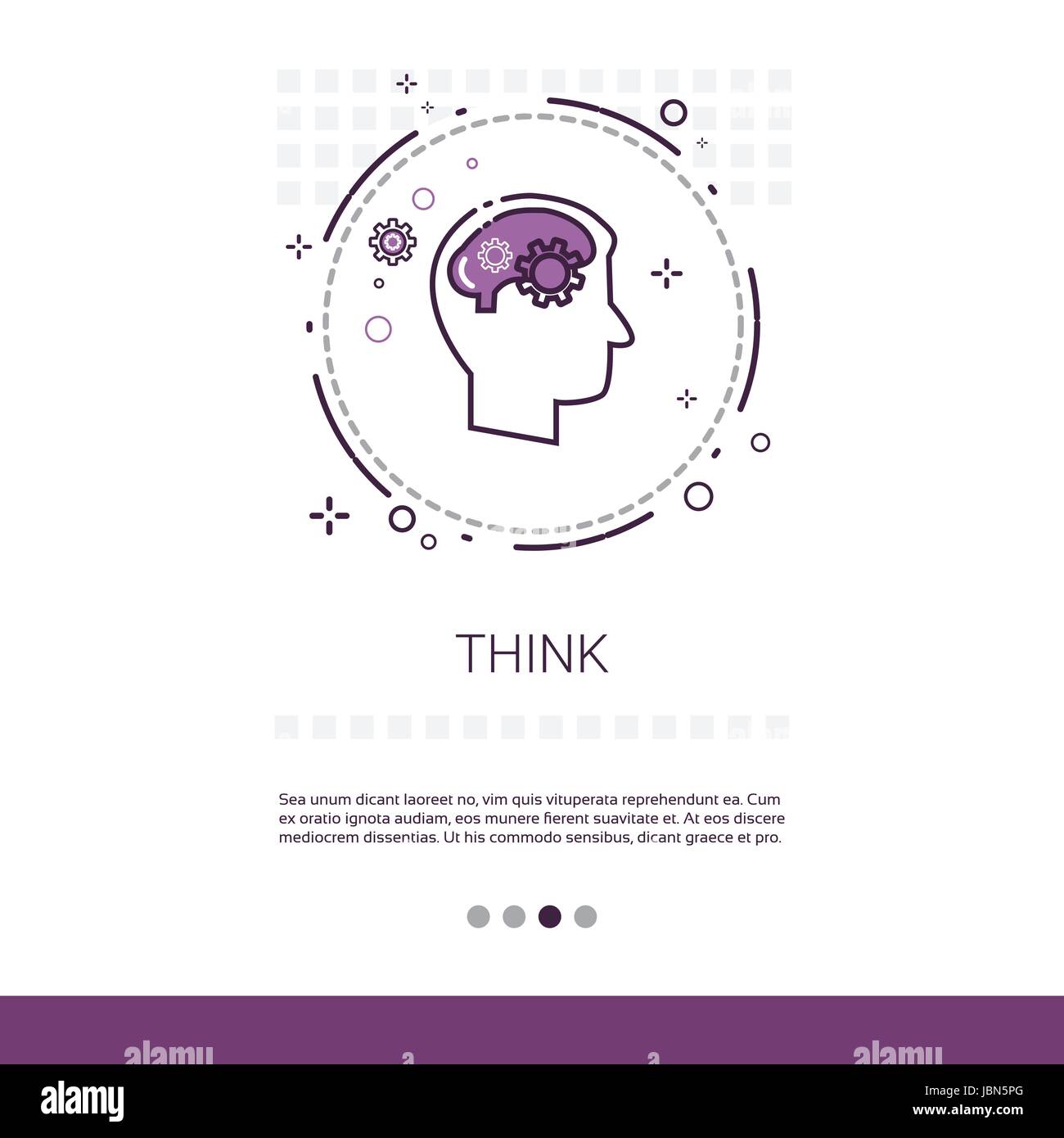 Think New Idea Inspiration Creative Process Business Web Banner With ...