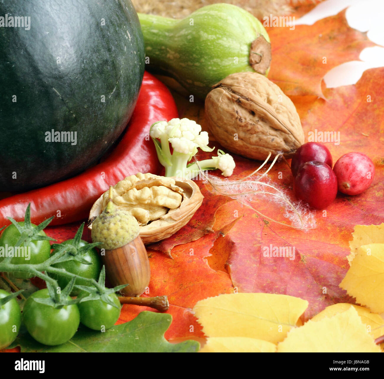 Autumn composition from fruits and vegetables Stock Photo - Alamy