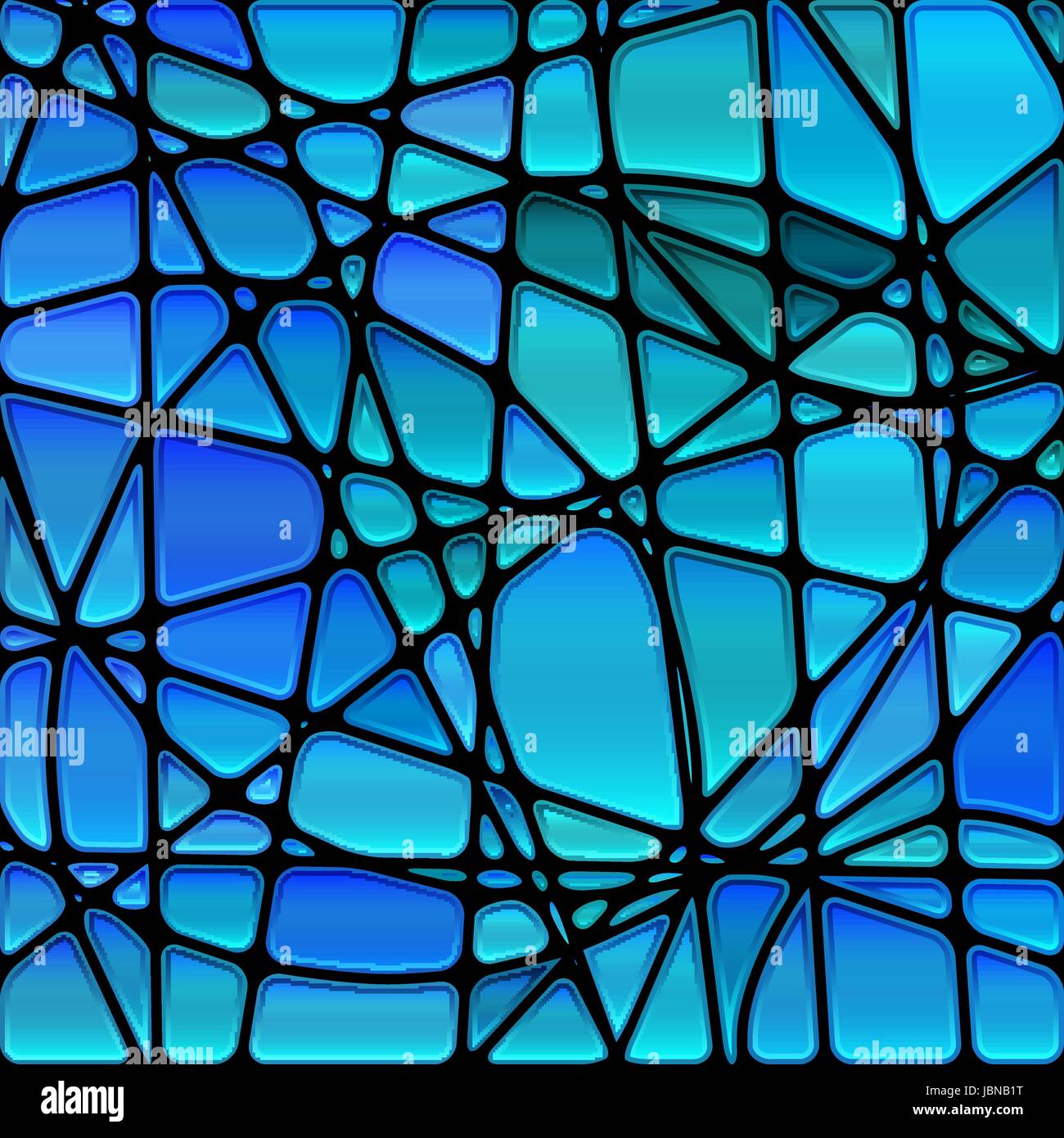 abstract vector stained-glass mosaic background - light and bright blue ...