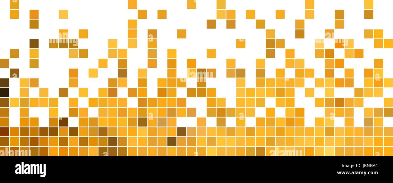 abstract vector square pixel mosaic background - yellow Stock Vector ...