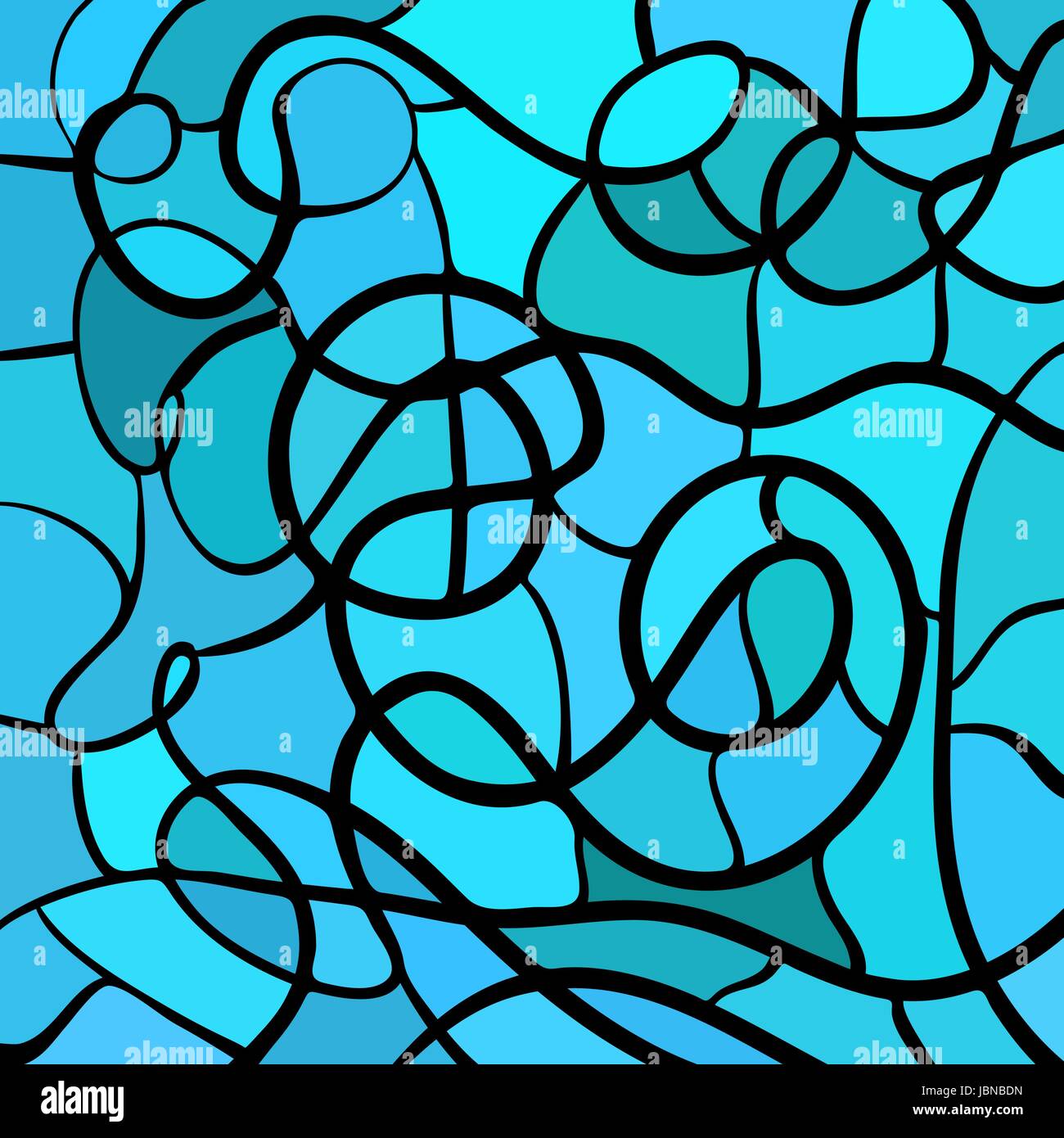 abstract vector stained-glass mosaic background - light blue Stock ...