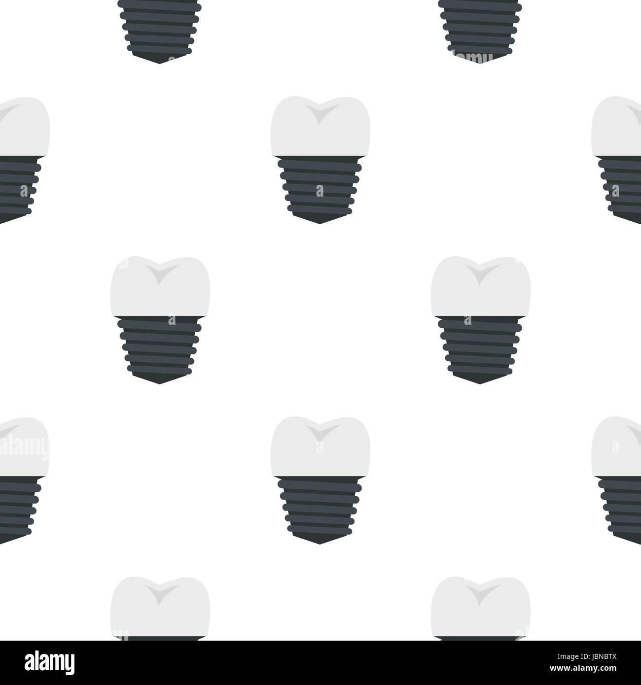 Screw tooth implant pattern seamless background in flat style repeat ...