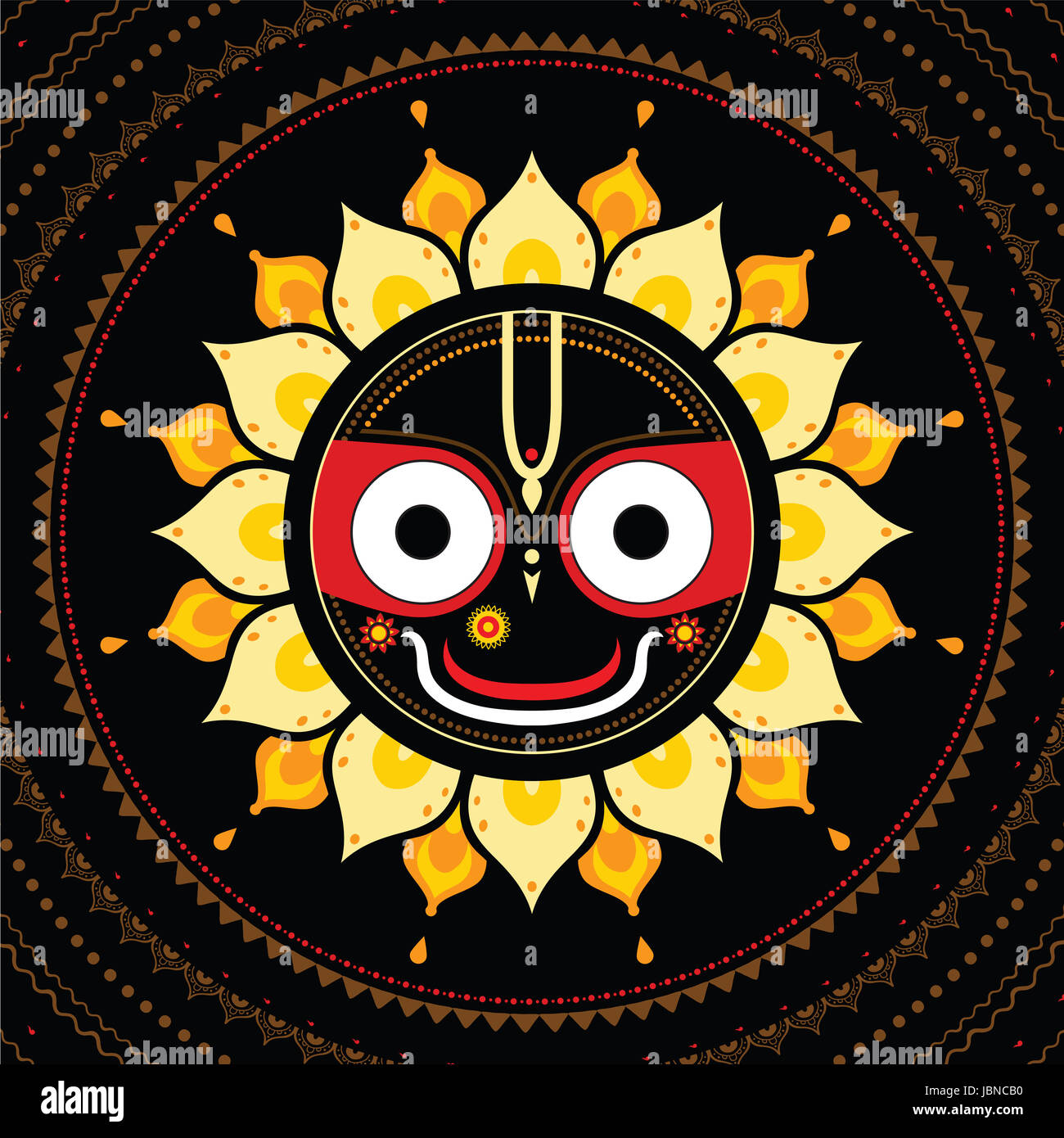 Jagannath. Indian God of the Universe. Lord Jagannatha. Stock Photo
