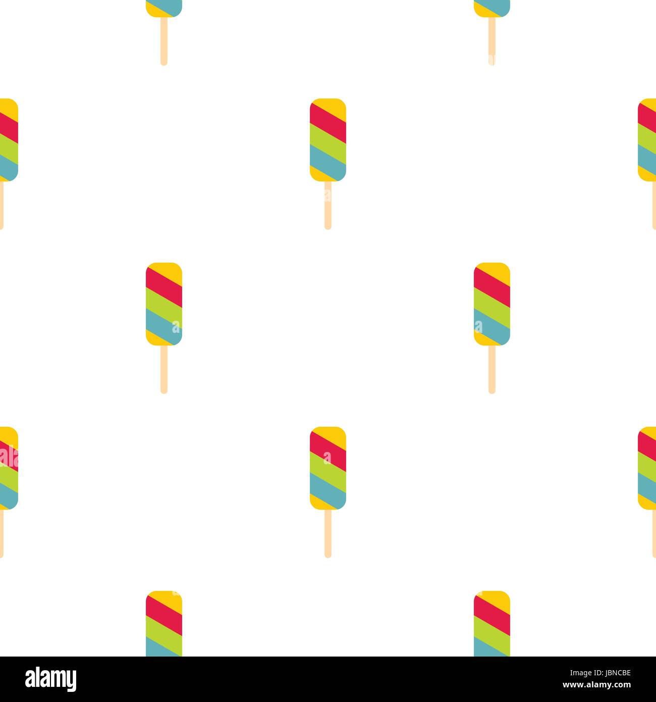 Ice lolly pattern seamless background in flat style repeat vector ...
