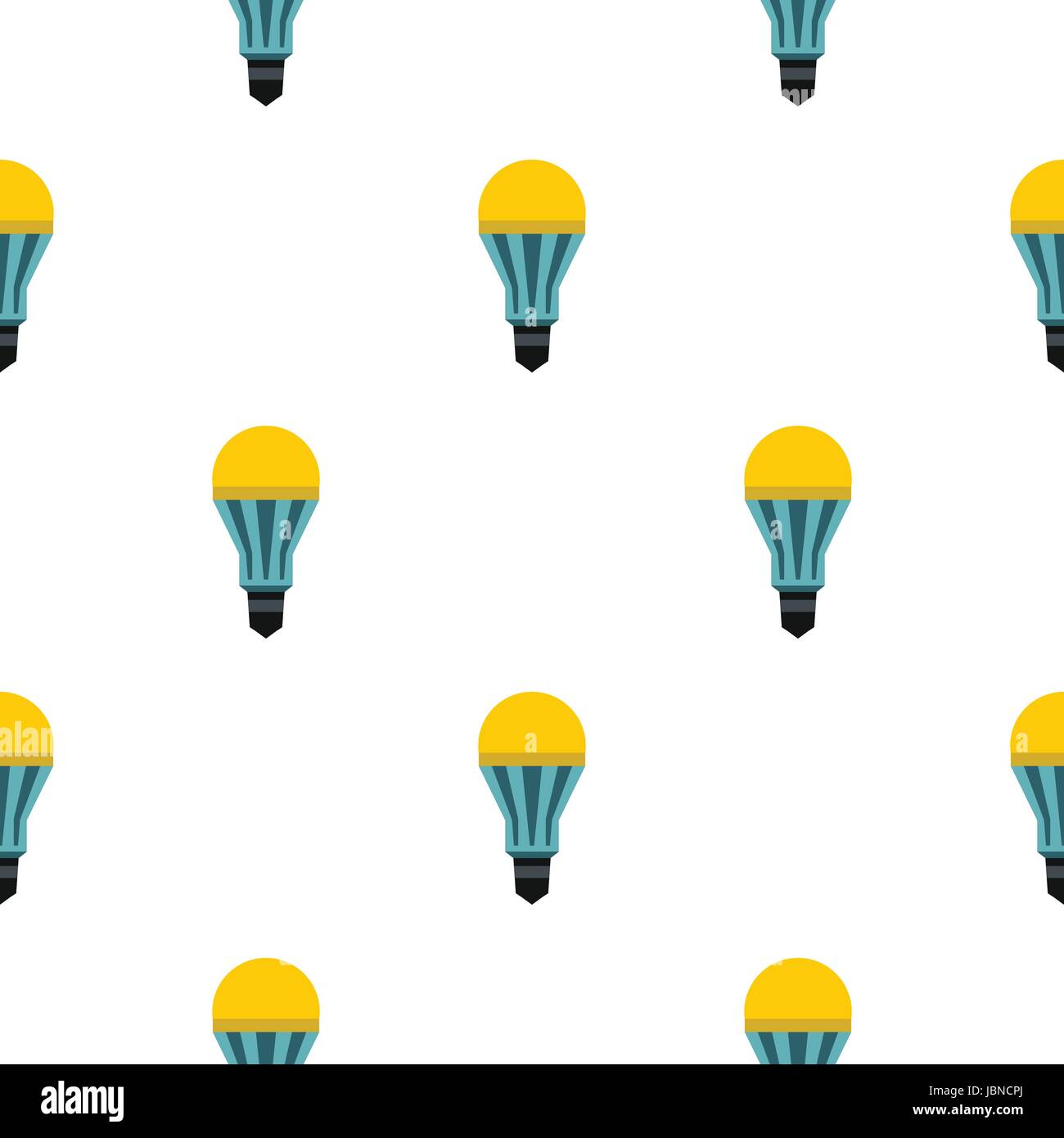 Yellow lamp pattern seamless background in flat style repeat vector ...
