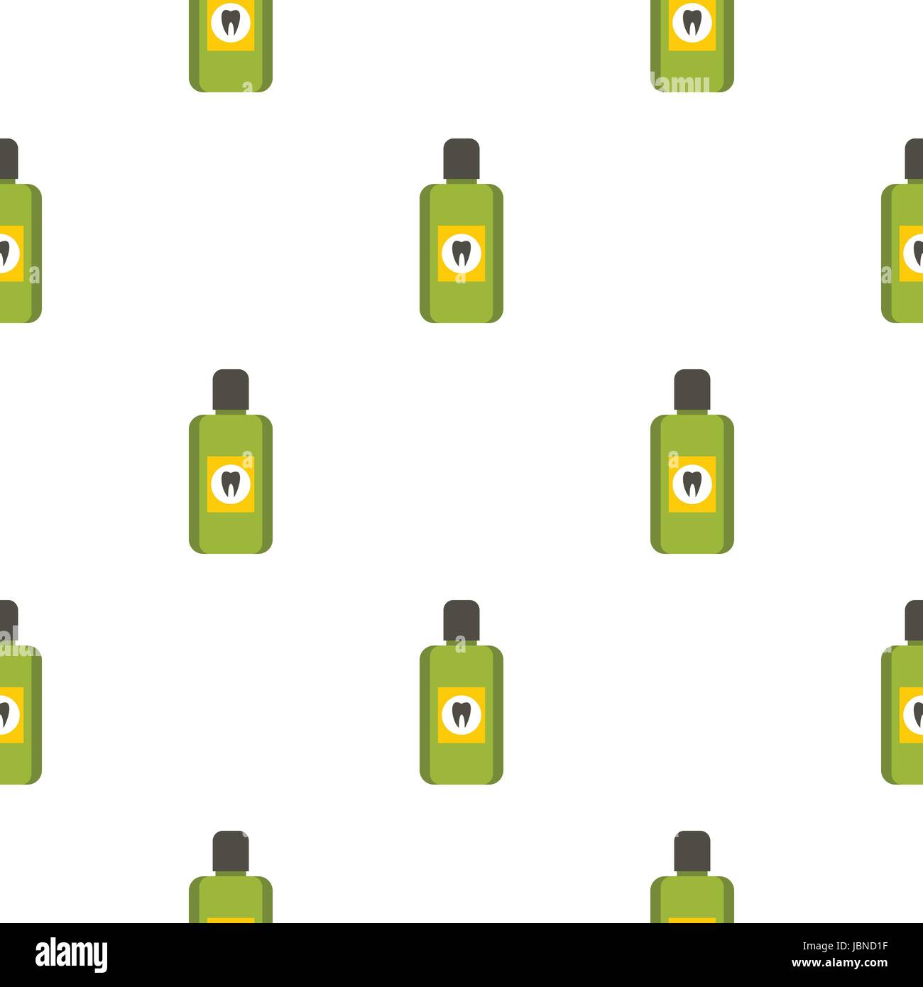 Mouthwash pattern seamless background in flat style repeat vector illustration Stock Vector