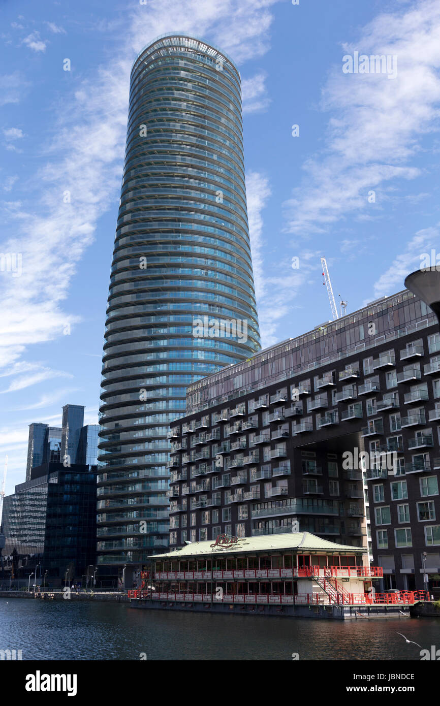 Baltimore Tower & the Lotus Chinese Floating Restaurant, Millwall Inner