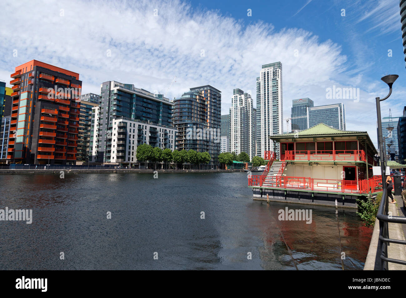 The Lotus Chinese Floating Restaurant, Millwall Inner Dock, London, UK