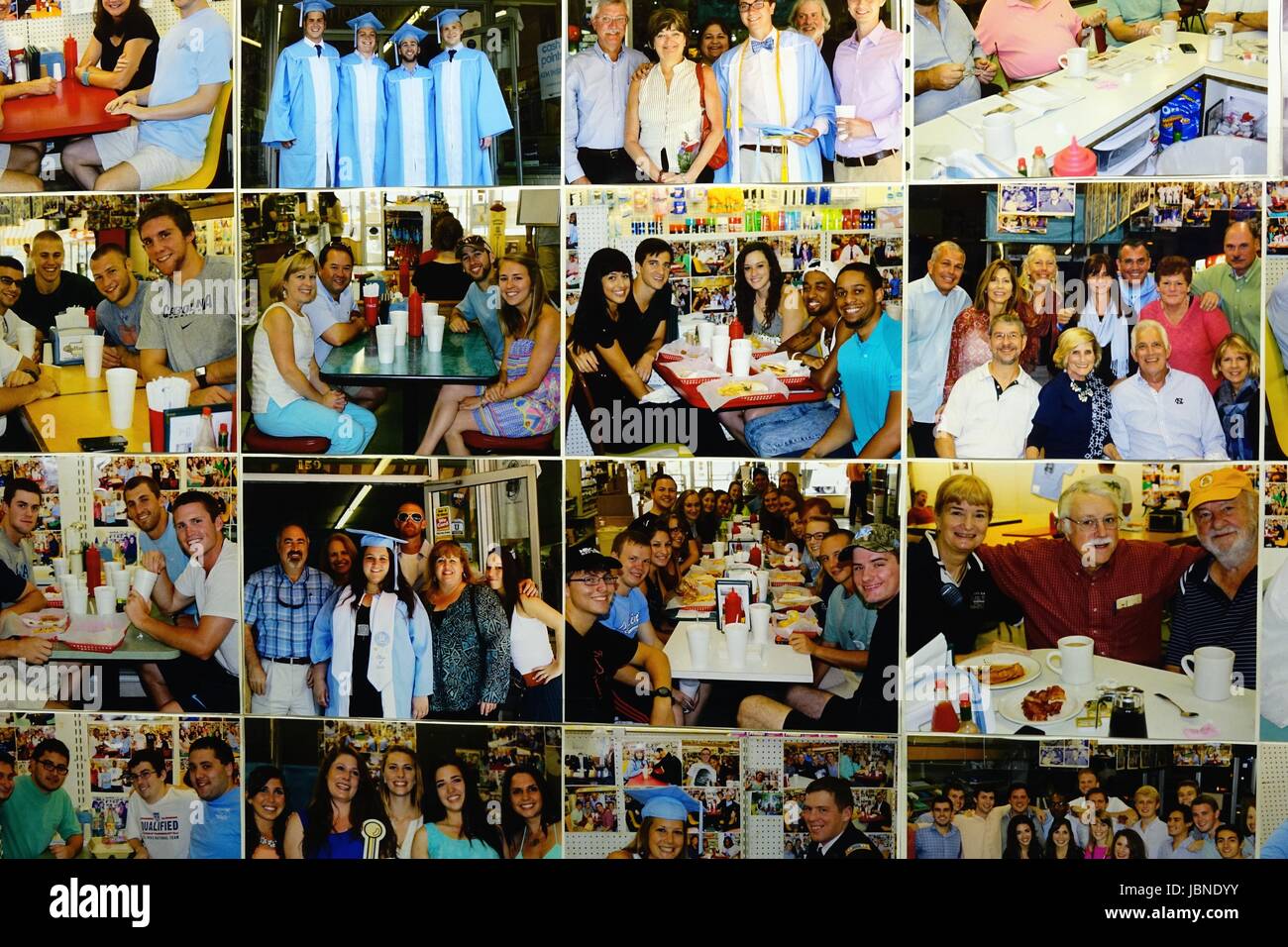 Part of a photo gallery at Sutton's Drug Store, Chapel Hill, North