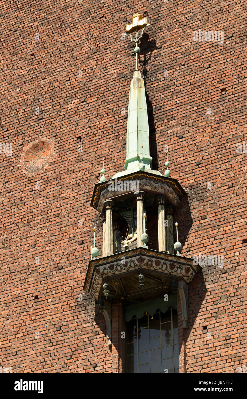 Stockholm, Sweden - Jutty at the Stadshuset (City Hall), Kungsholmen Stock Photo