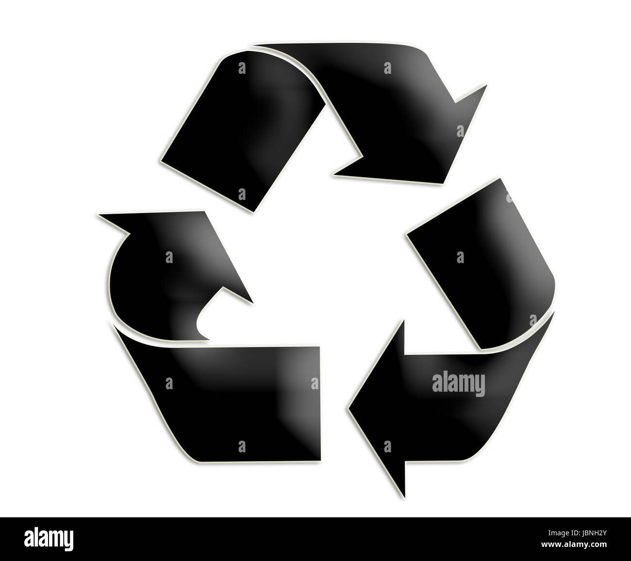 Glossy recycle symbol isolsted on white Stock Photo Alamy