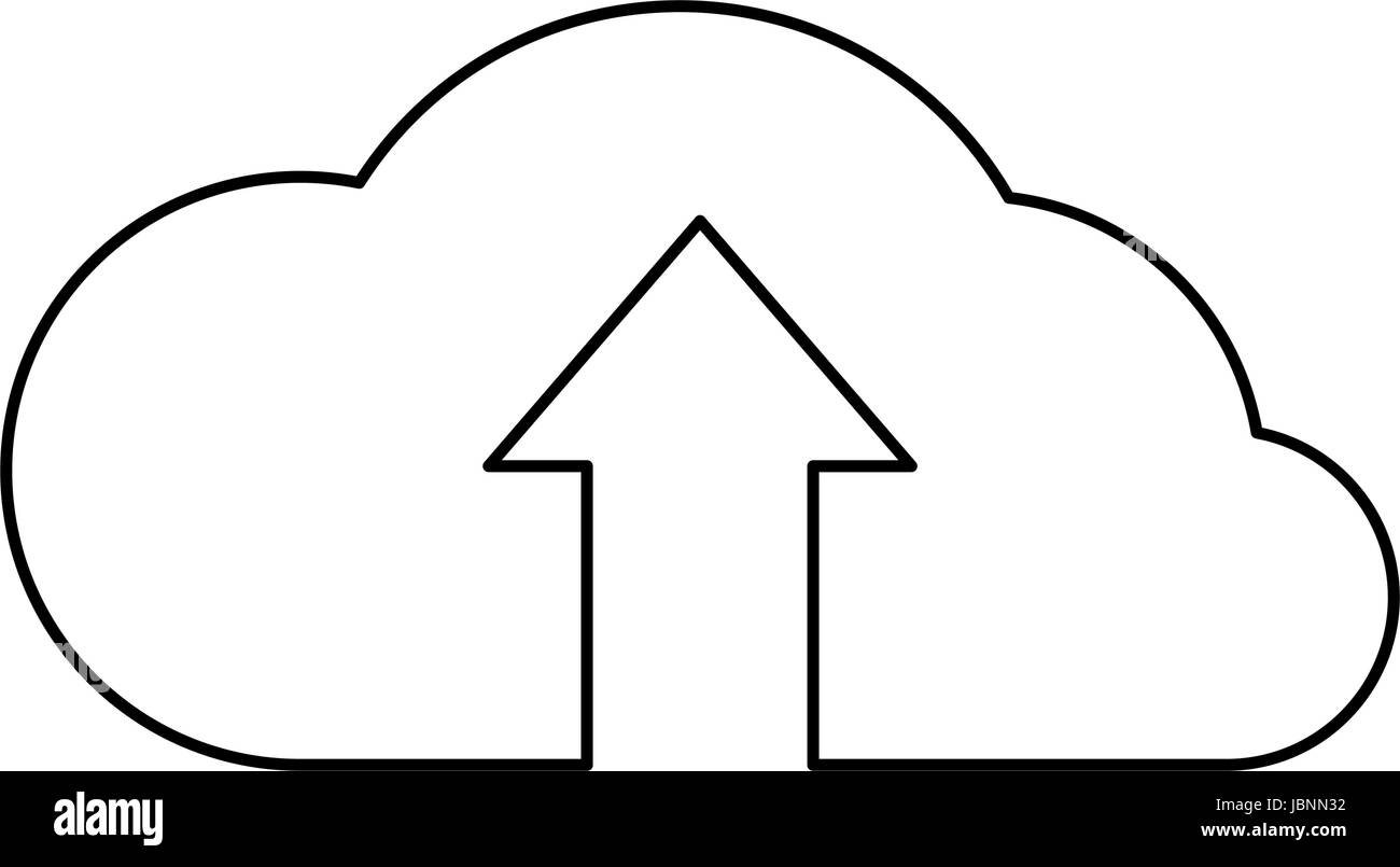 cloud with upload arrow icon Stock Vector Image & Art - Alamy