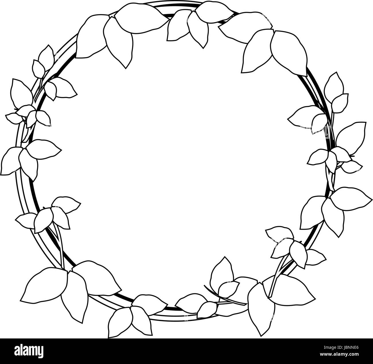 wreath of leaves icon Stock Vector Image & Art - Alamy