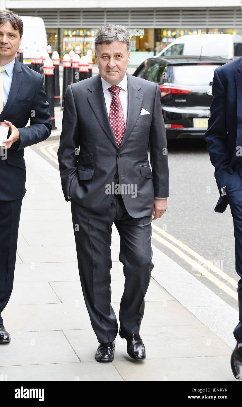 Valeri Belokon arriving at the High Court in London for the Blackpool football club case. Stock Photo