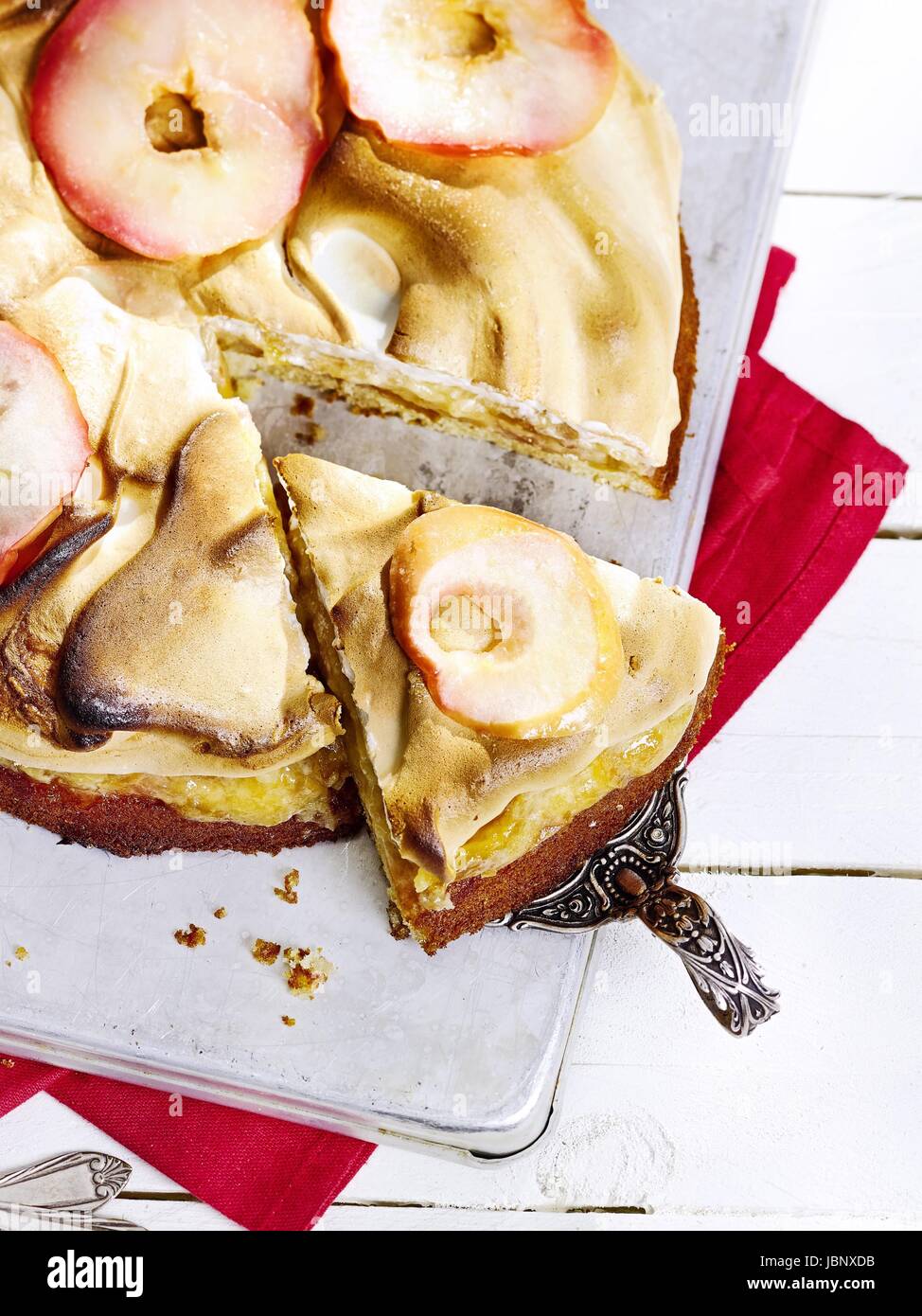 Apple meringue cake Stock Photo Alamy