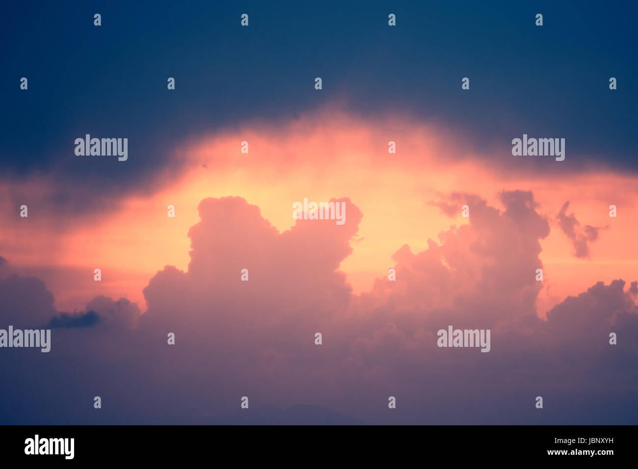 Dramatic cloudy sunset sky background Stock Photo - Alamy