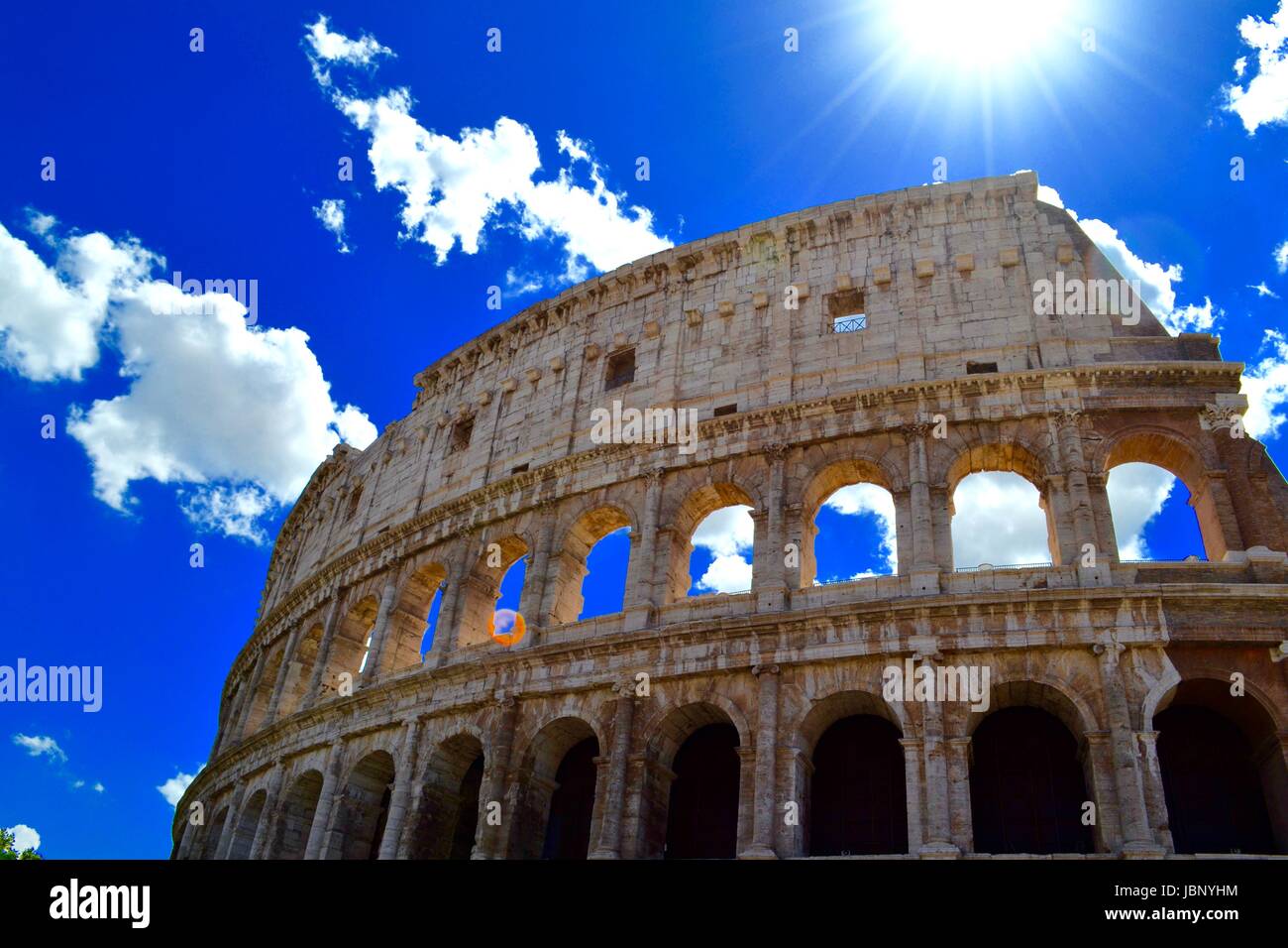 Roman Coliseum on a bright sunny day Stock Photo