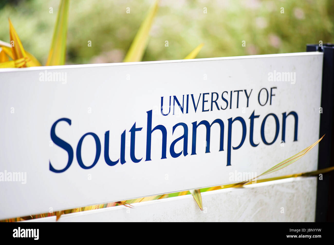 Sign at the University of Southampton in 2017, Southampton, UK Stock Photo