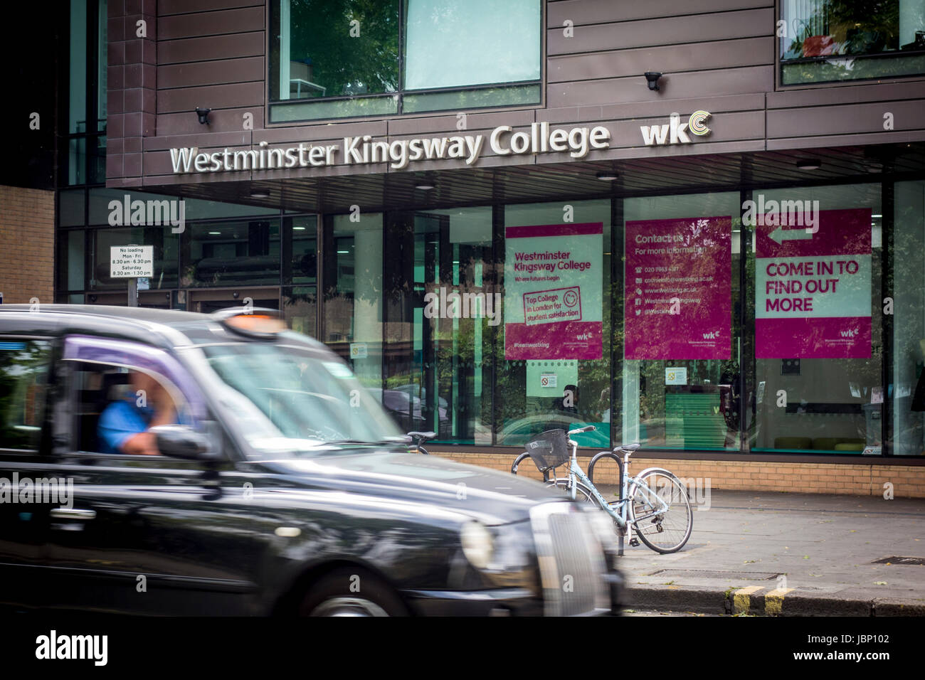 Sign outside Westminster Kingsway College building, Gray’s Inn Road, London, UK Stock Photo