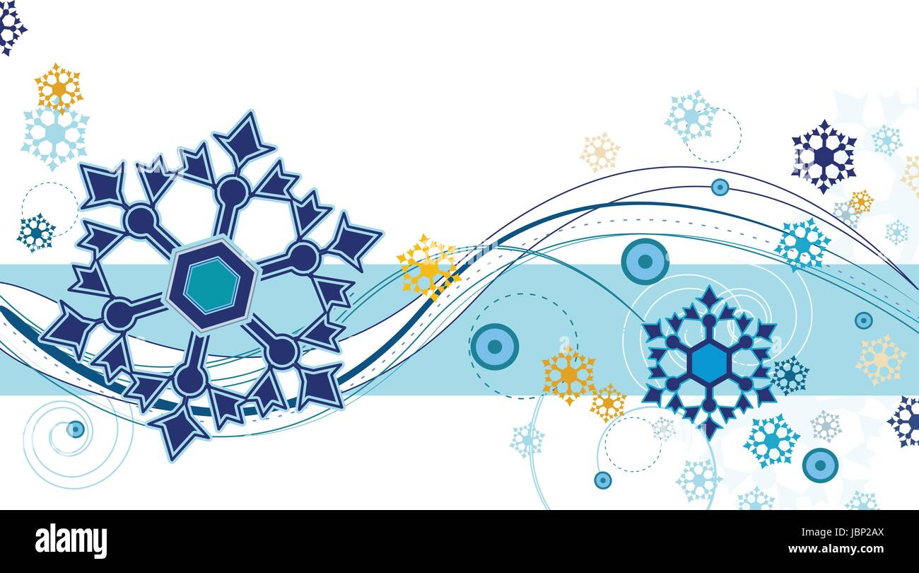 Snow Flurries-Snow flurries and abstract design on a white background Stock Vector