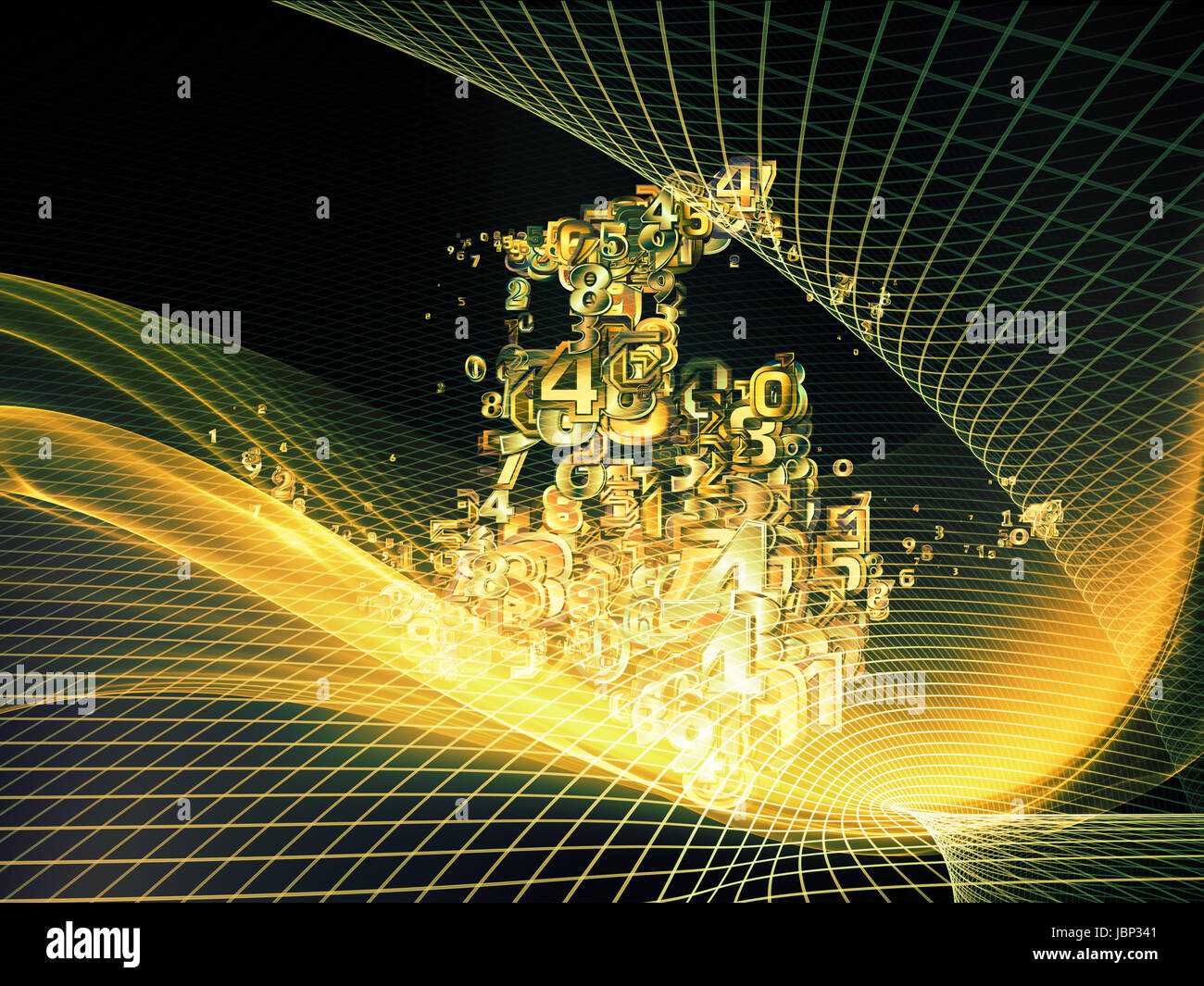 Fractal Realms series. Composition of fractal elements, grids and ...