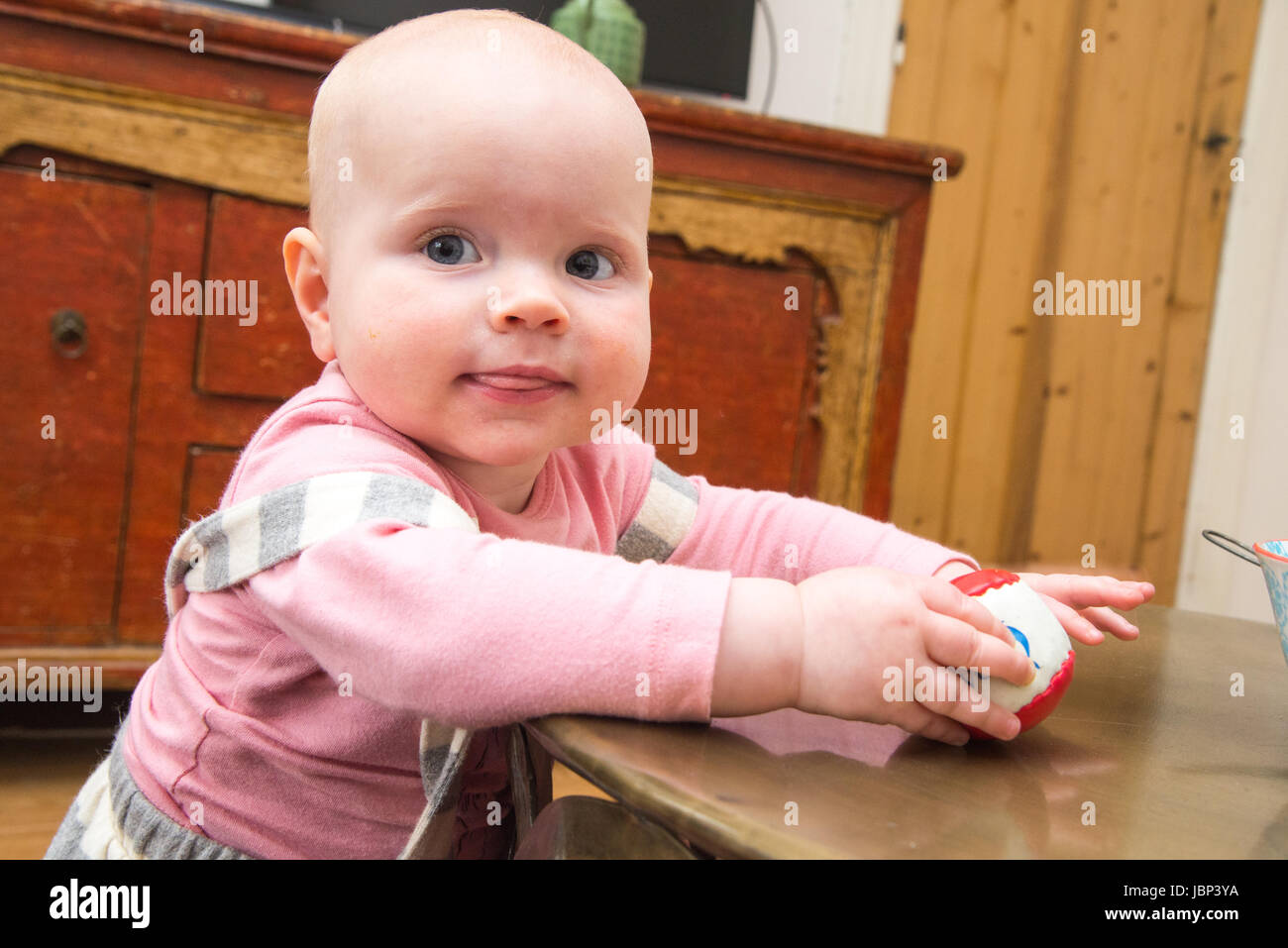 one year old caucasian girl, holland Stock Photo - Alamy Illustration 