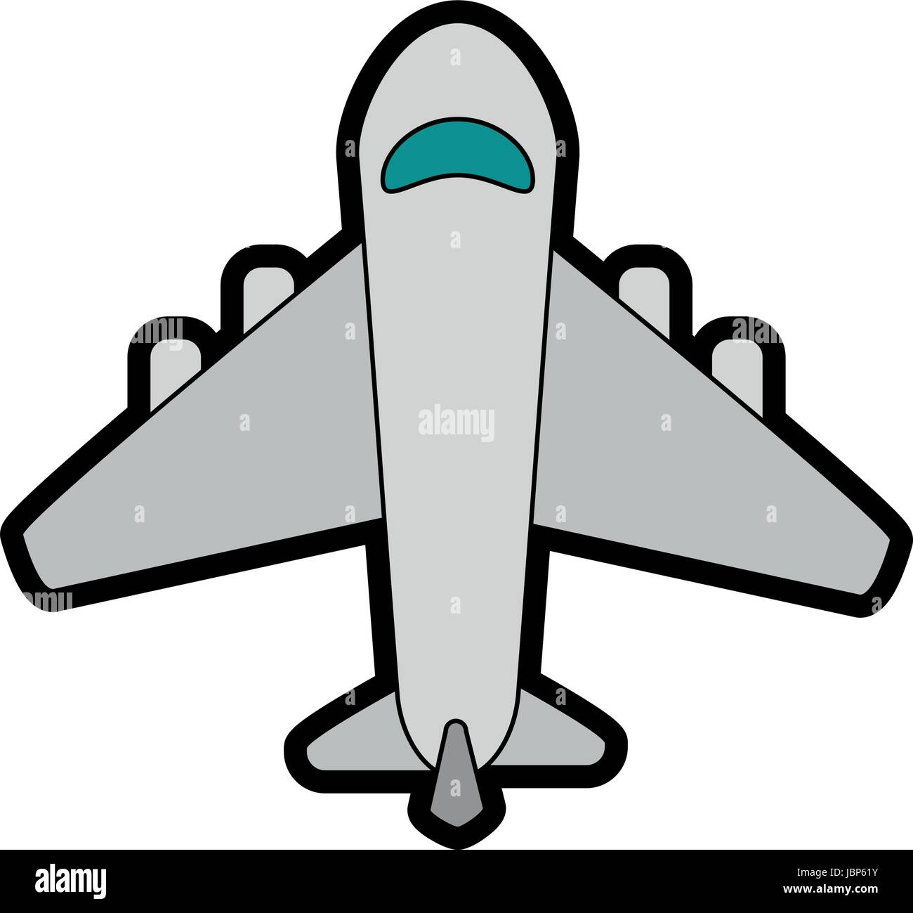 airplane flat illustration Stock Vector