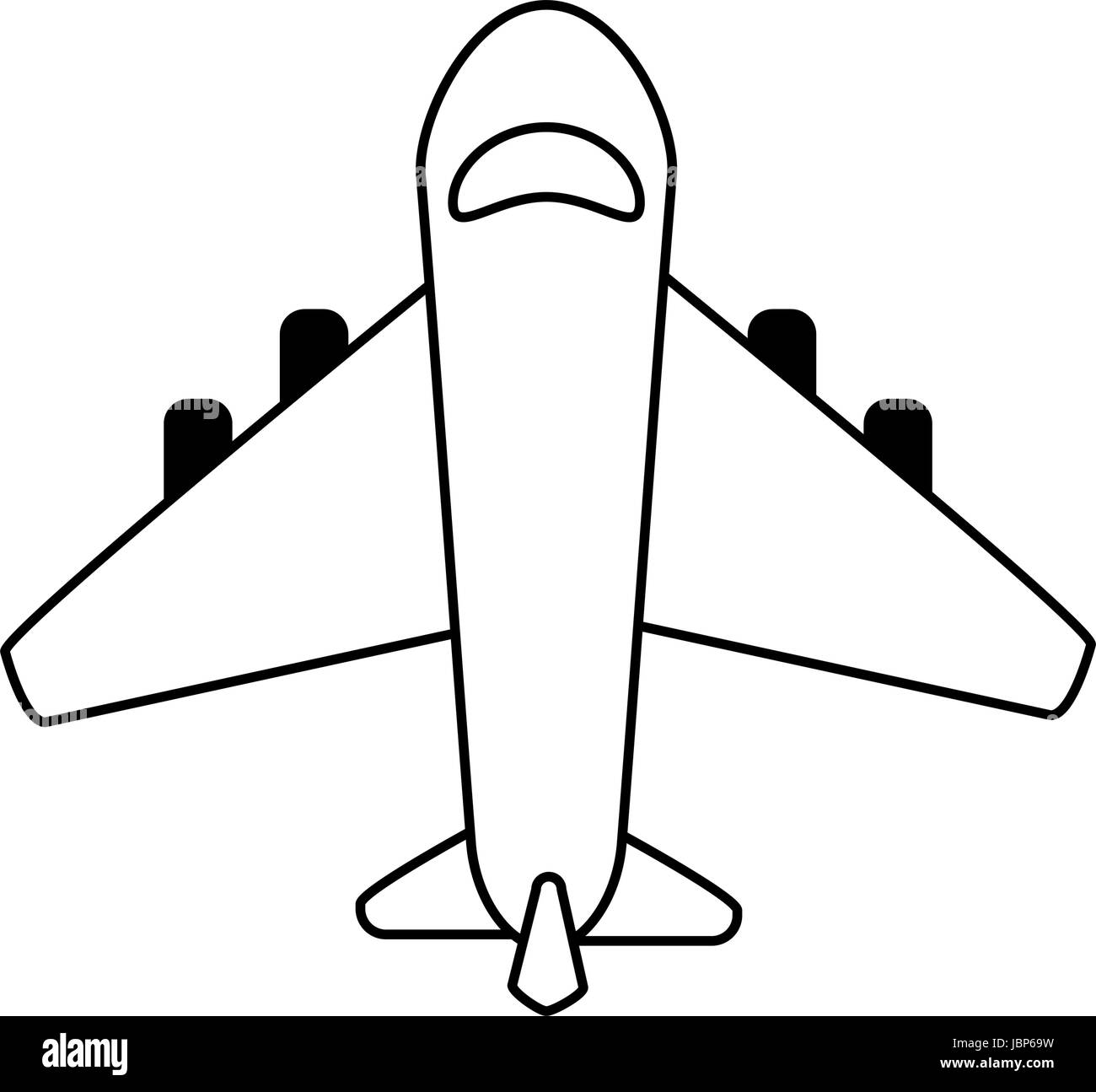 airplane flat illustration Stock Vector Image & Art - Alamy