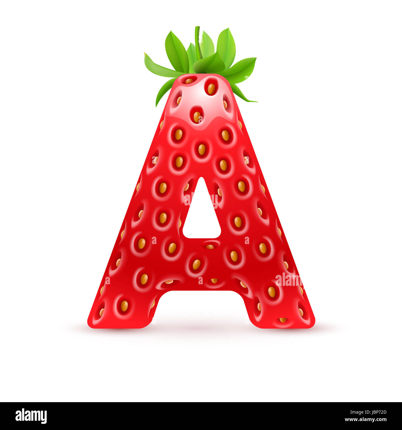 Letter strawberry font red berry Cut Out Stock Images & Pictures Alamy